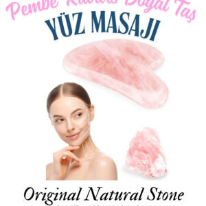 Gua Sha Pembe Kuvars Doğaltaş Yüz Masaj Aleti %100 Doğal Taş Onay Belgeli - Görsel 3